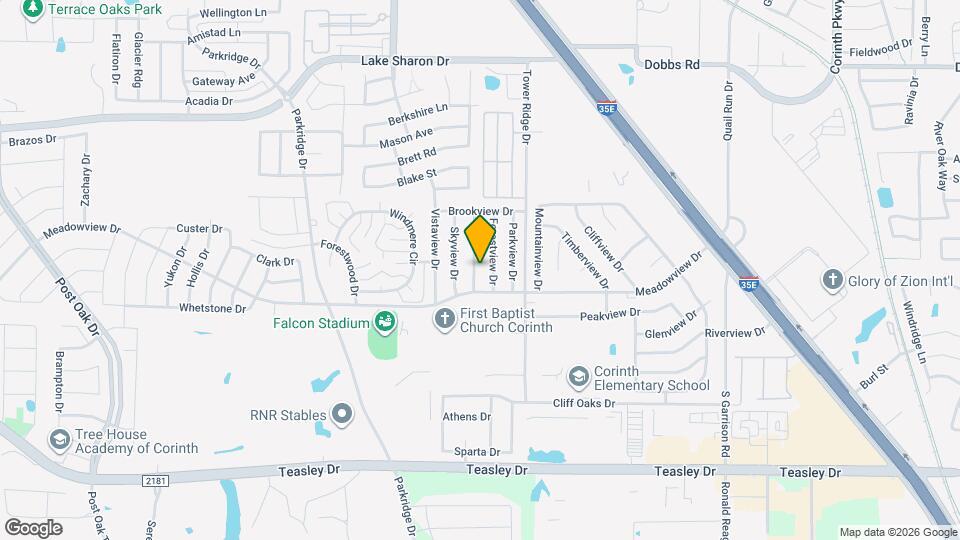 2707 Fountainview Dr Mapa y Detalles de la Ubicación