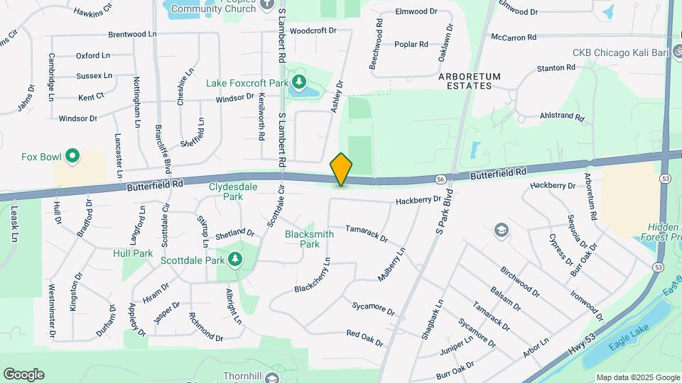 23W050 Hackberry Dr Map and Location Details