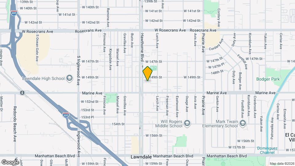 14918 Hawthorne Blvd Map and Location Details