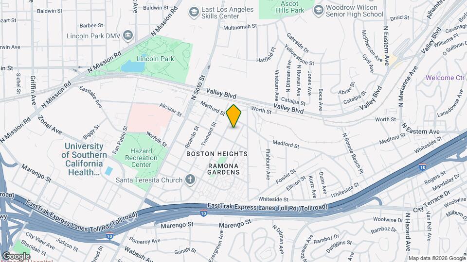 1652 Murchison St Map and Location Details