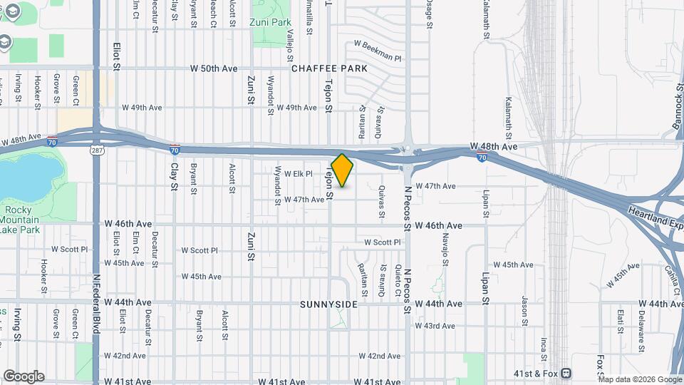 1951 W 47th Ave Map and Location Details