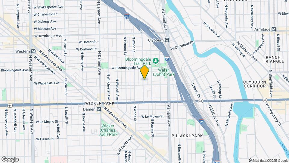 1713 N Hermitage Ave Map and Location Details