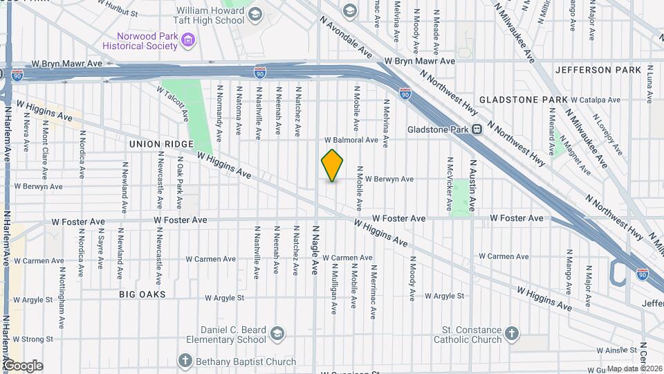 5252 N Mulligan Ave Mapa y Detalles de la Ubicación