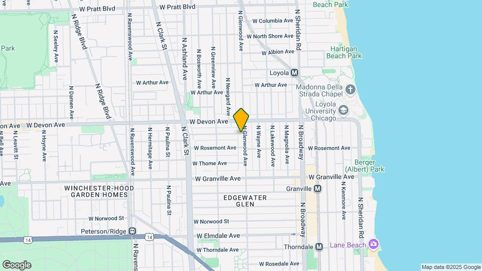1401-1407 W Highland Ave Mapa y Detalles de la Ubicación