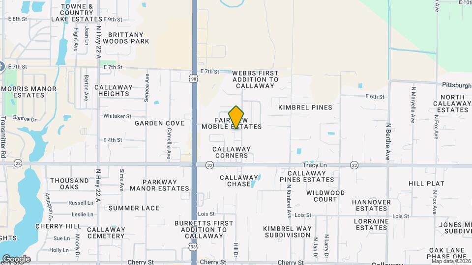 5899 Tyndall Pl Map and Location Details