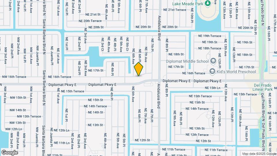 610 NE 16th Terrace Map and Location Details