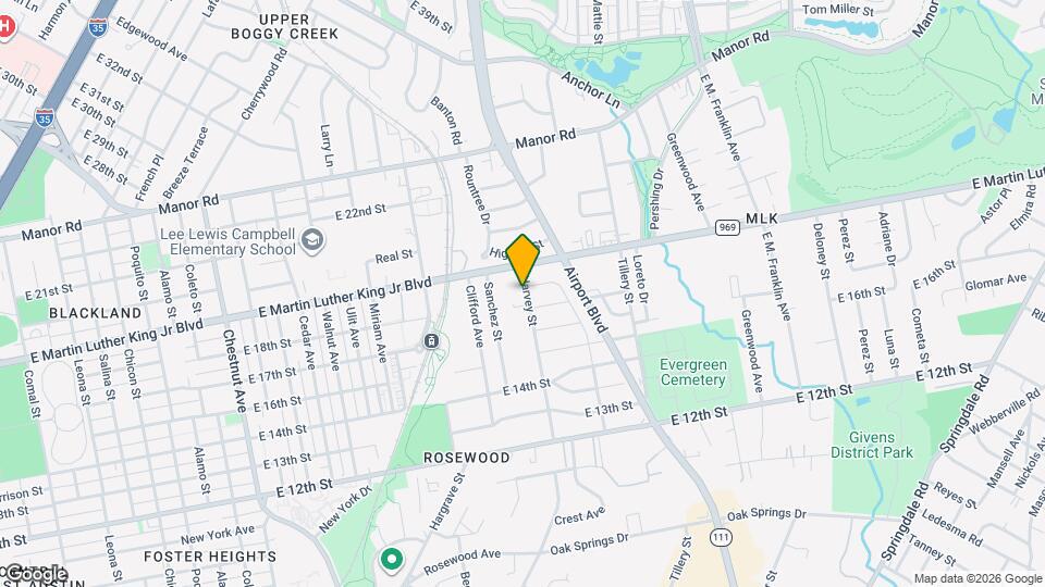 1802 Harvey St Map and Location Details