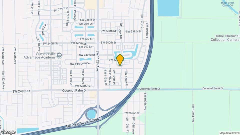 10905 SW 244th Terrace Map and Location Details