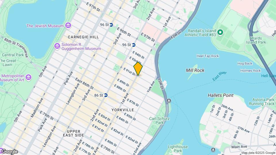 400 E 91st St Map and Location Details