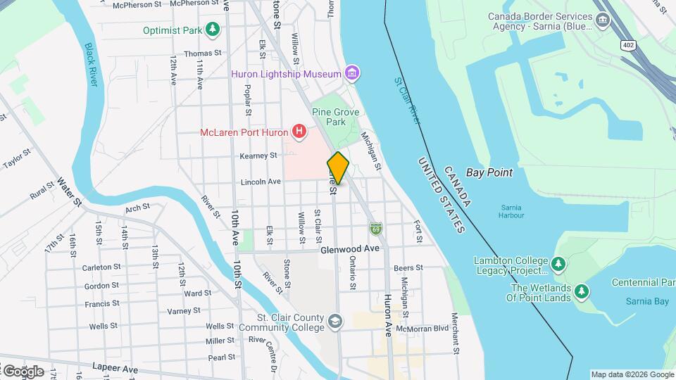 1018 Erie St Mapa y Detalles de la Ubicación