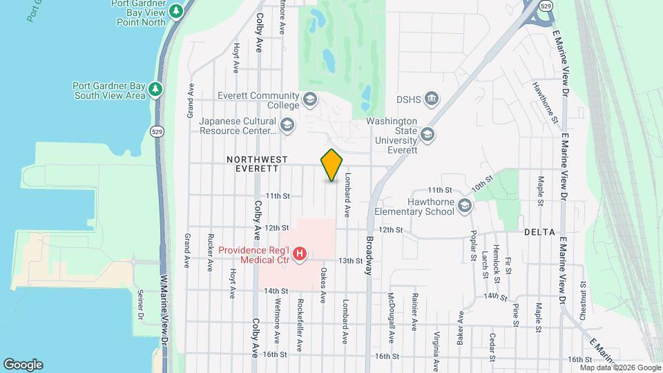 1017 Oakes Ave, Unit #1 Map and Location Details