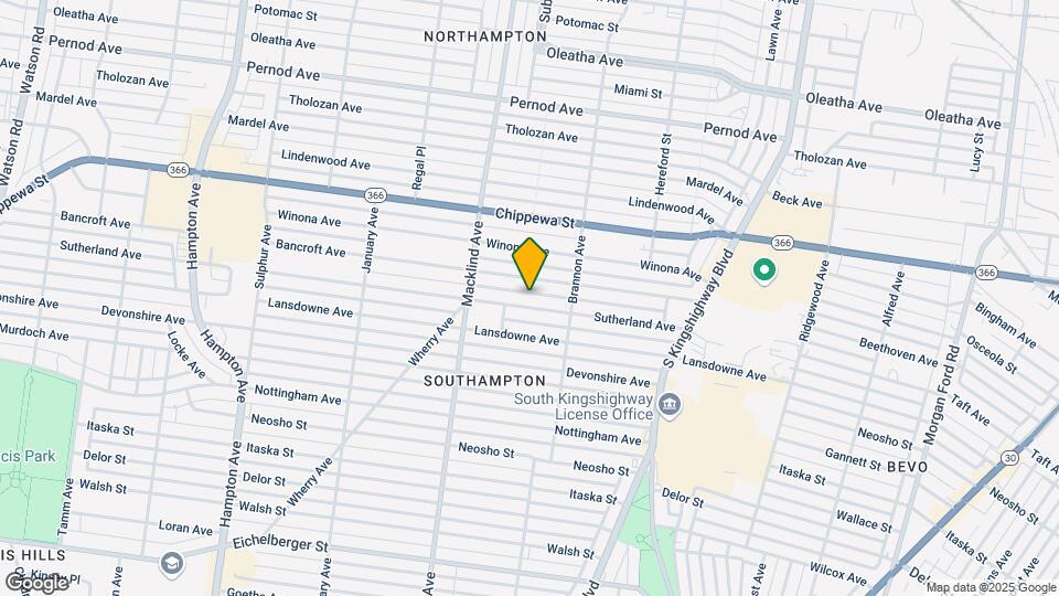 5249 Sutherland Ave Map and Location Details