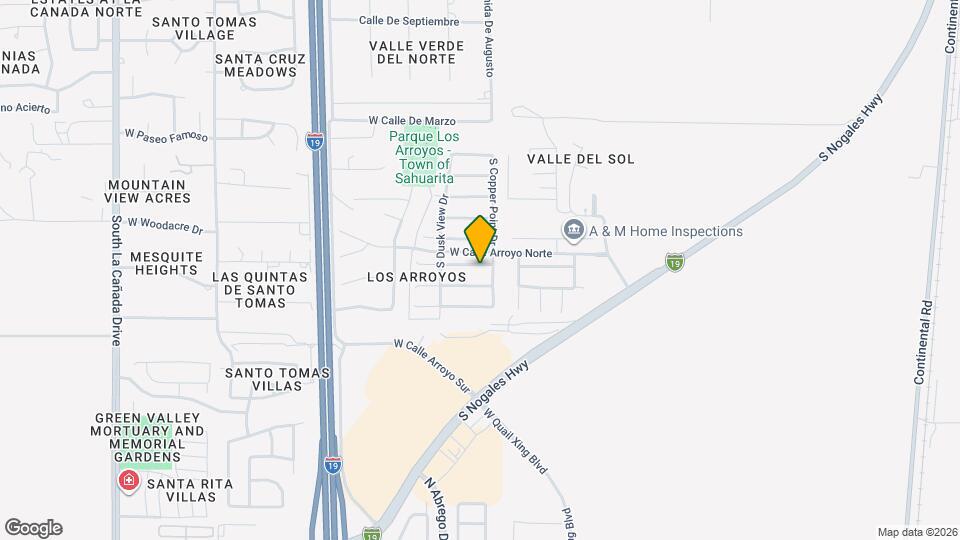 655 W Cholla Crest Dr Mapa y Detalles de la Ubicación