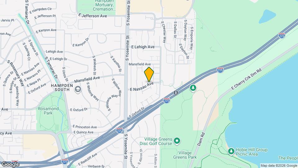 9168 E Nassau Ave Mapa y Detalles de la Ubicación