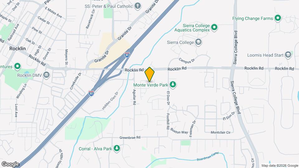 House:  3 Bedroom / 2.5 Bathroom - Rocklin Map and Location Details