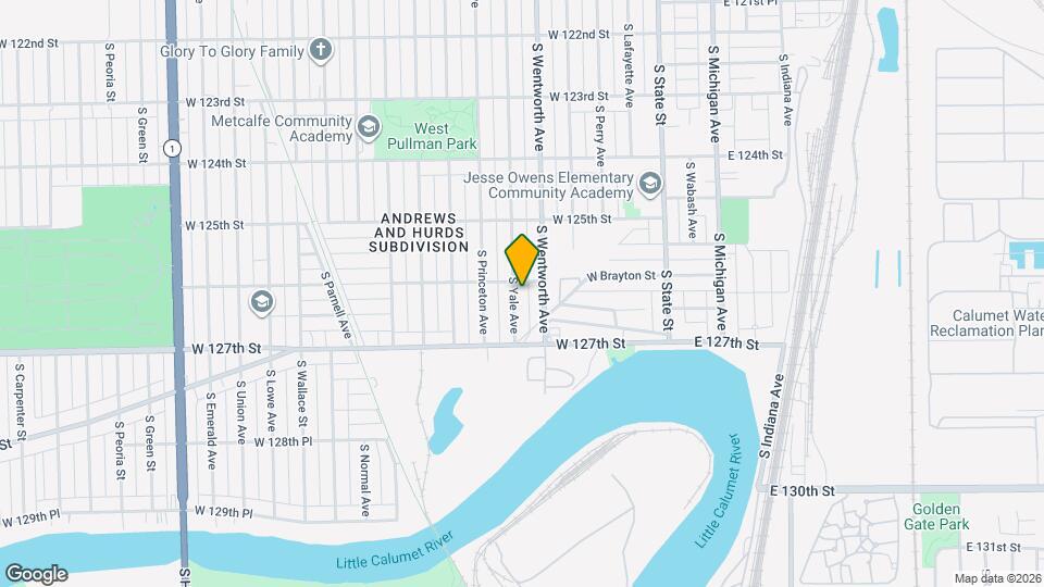 12609 S Yale Ave Map and Location Details