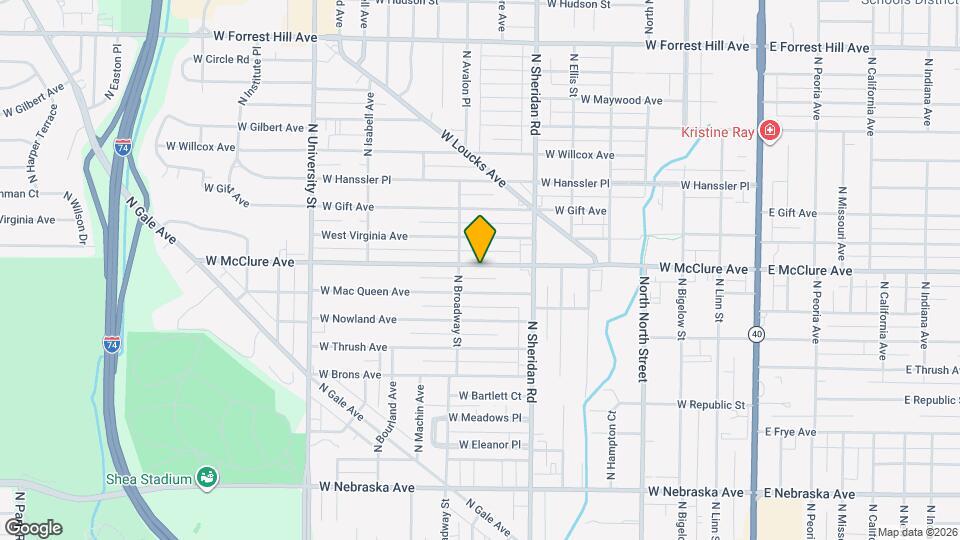 812 W McClure Ave Map and Location Details