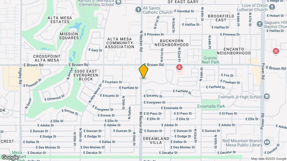 1055 N Recker Rd Map and Location Details
