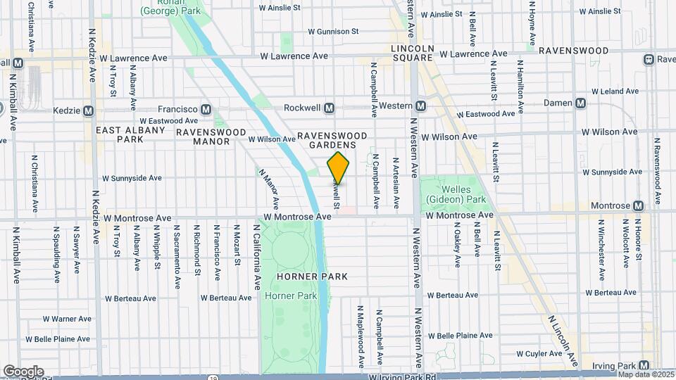 4447 N Rockwell St, Unit 1 Map and Location Details