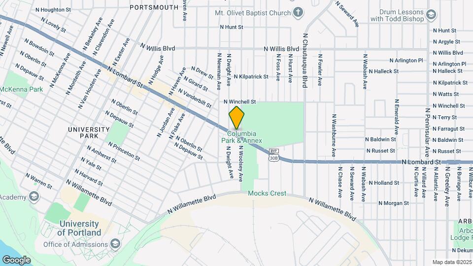 4505 N Lombard St Map and Location Details