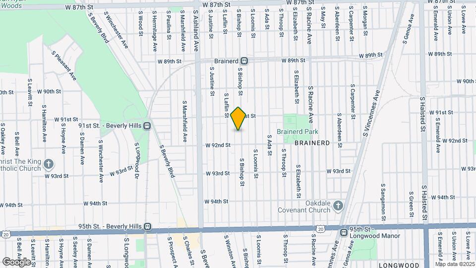 9136 S Bishop St Map and Location Details