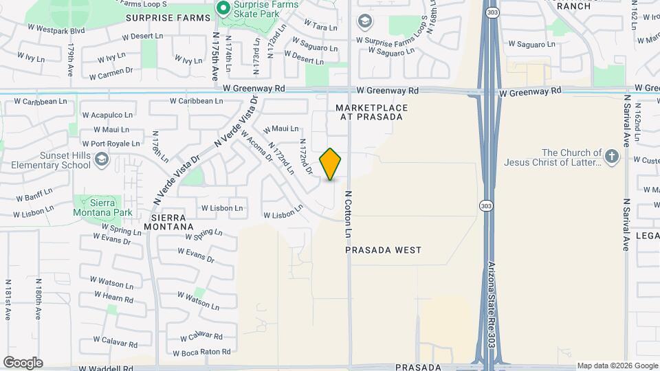 14844 N 171st Dr Map and Location Details