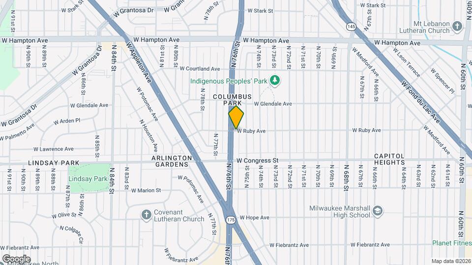 4476 N 76th St Map and Location Details