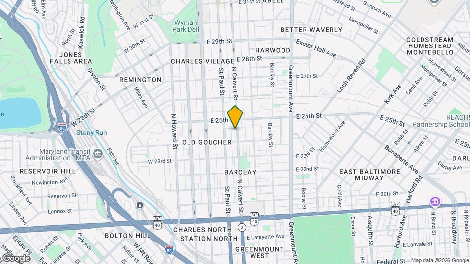 2428 N Calvert St Map and Location Details