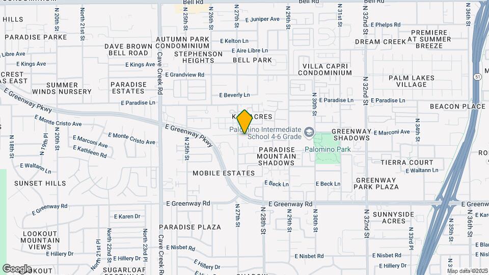2709 E Marconi Ave Mapa y Detalles de la Ubicación
