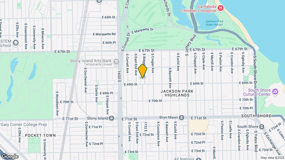 6844 S Ridgeland Ave Map and Location Details