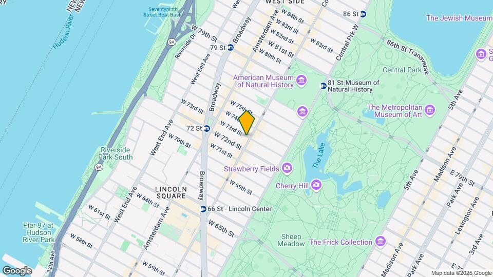 102 W 73rd St Map and Location Details