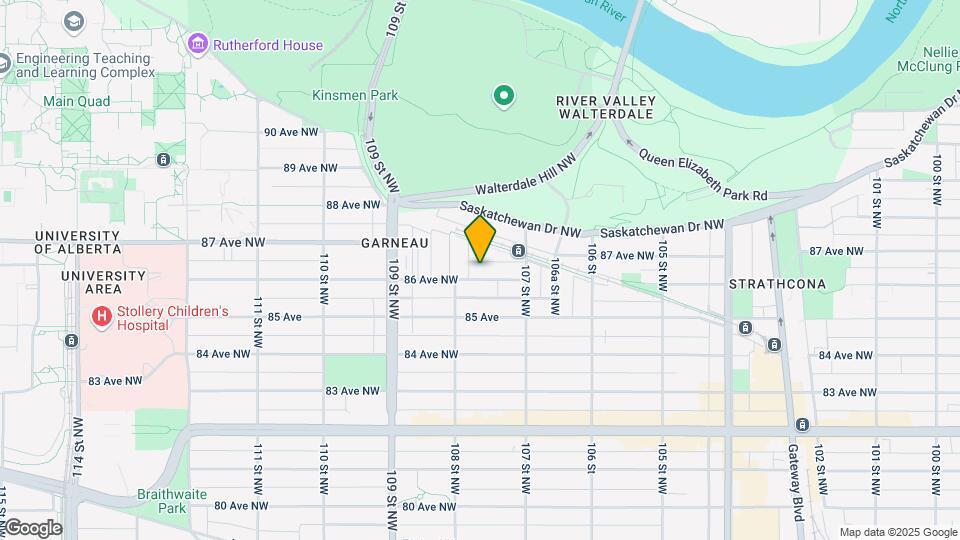 10742 86 Av NW Map and Location Details