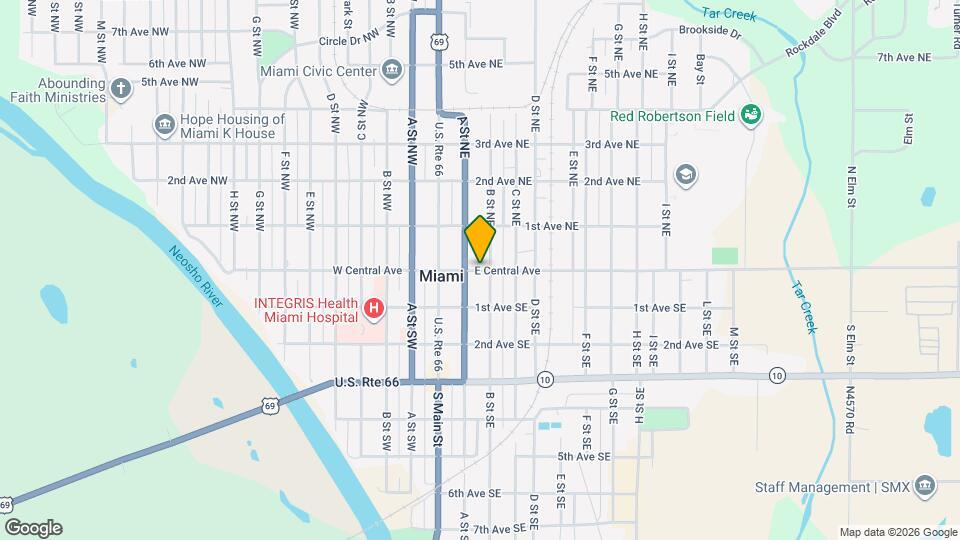 130 E Central Ave Map and Location Details