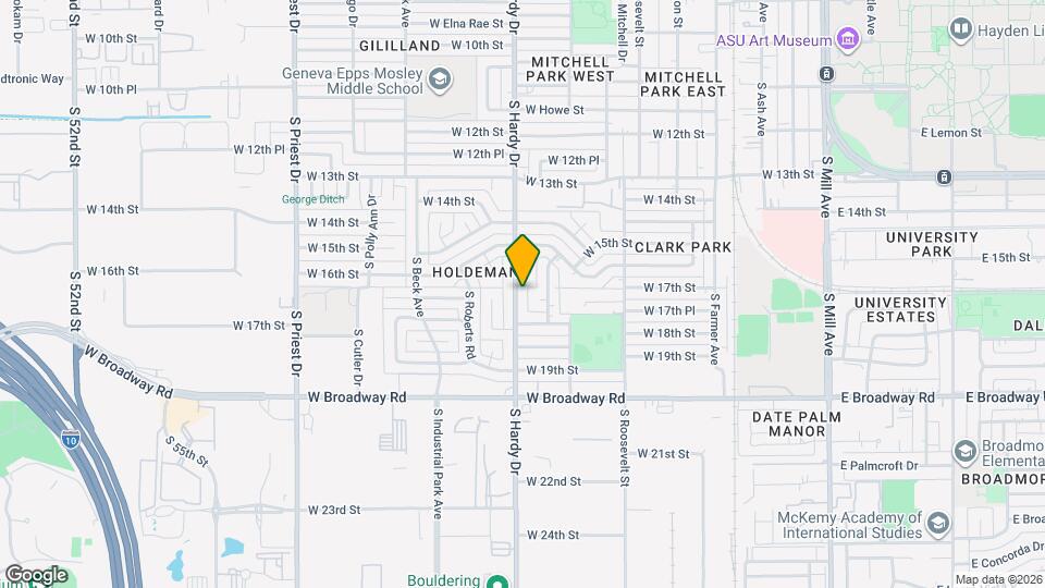 1707 S Hardy Dr Map and Location Details
