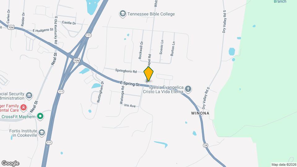 1700 E Spring St Map and Location Details