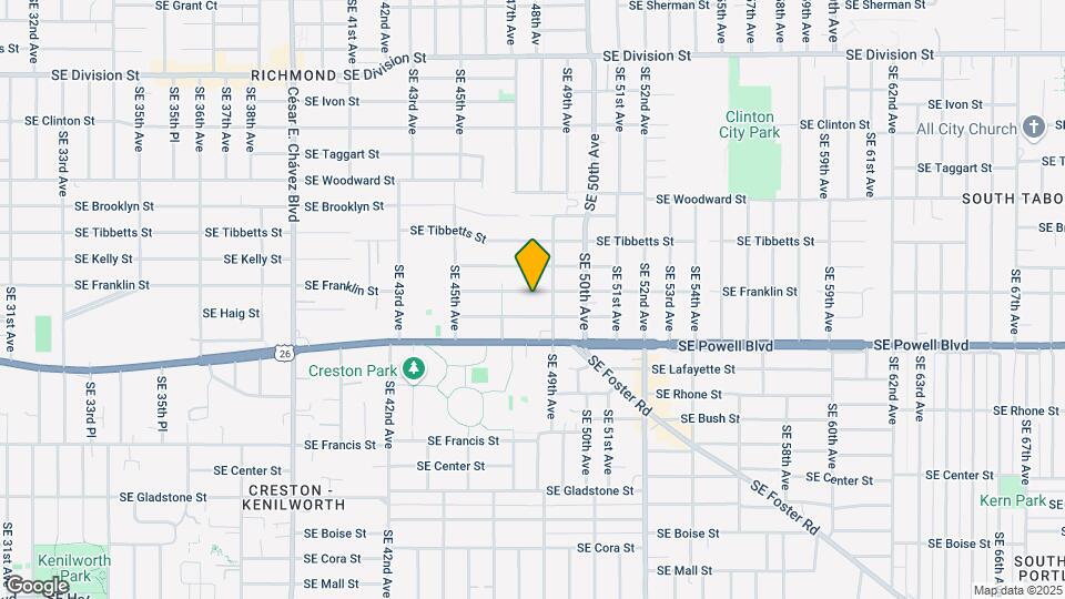 4808 SE Franklin St Map and Location Details