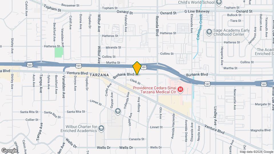 18620 Burbank Blvd Map and Location Details