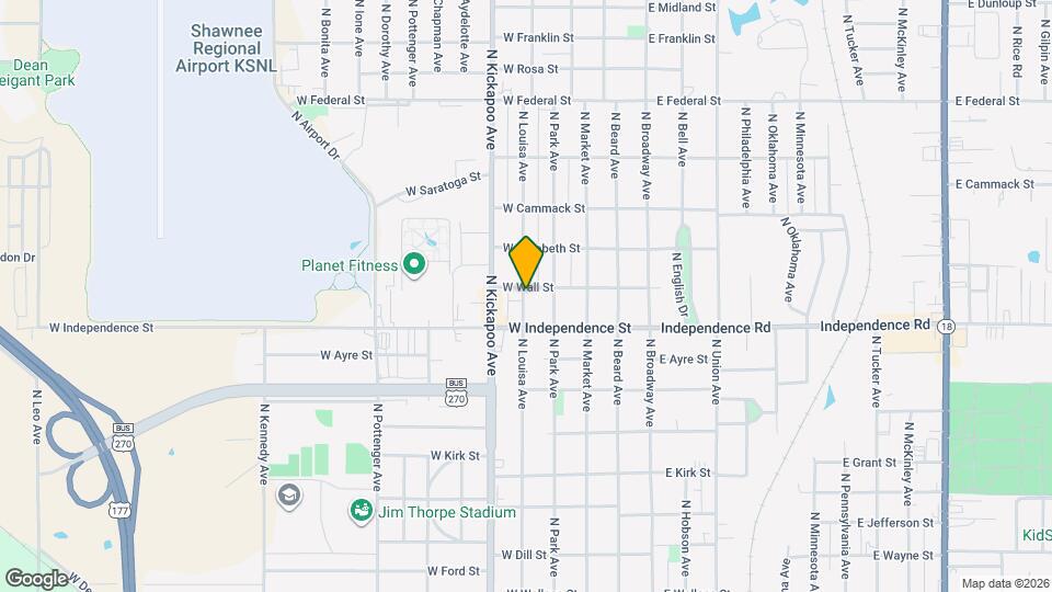 1515 N Louisa Ave Map and Location Details