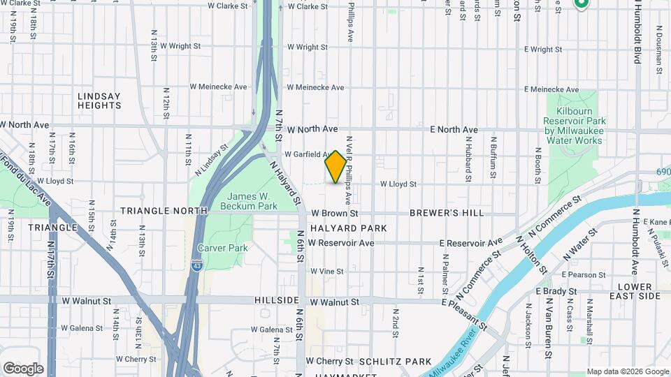 421 W Lloyd St Map and Location Details