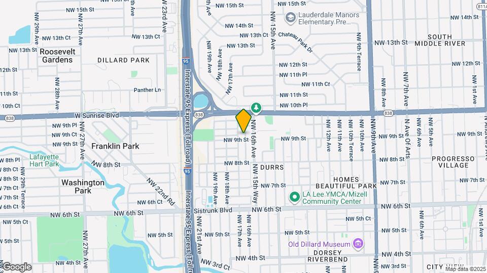 909 NW 16th Terrace Map and Location Details