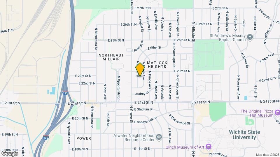 2338 N Poplar St Map and Location Details