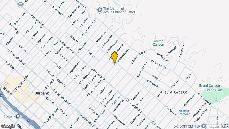 957 E Providencia Ave Map and Location Details