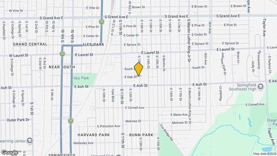 1228 E Oak St Map and Location Details