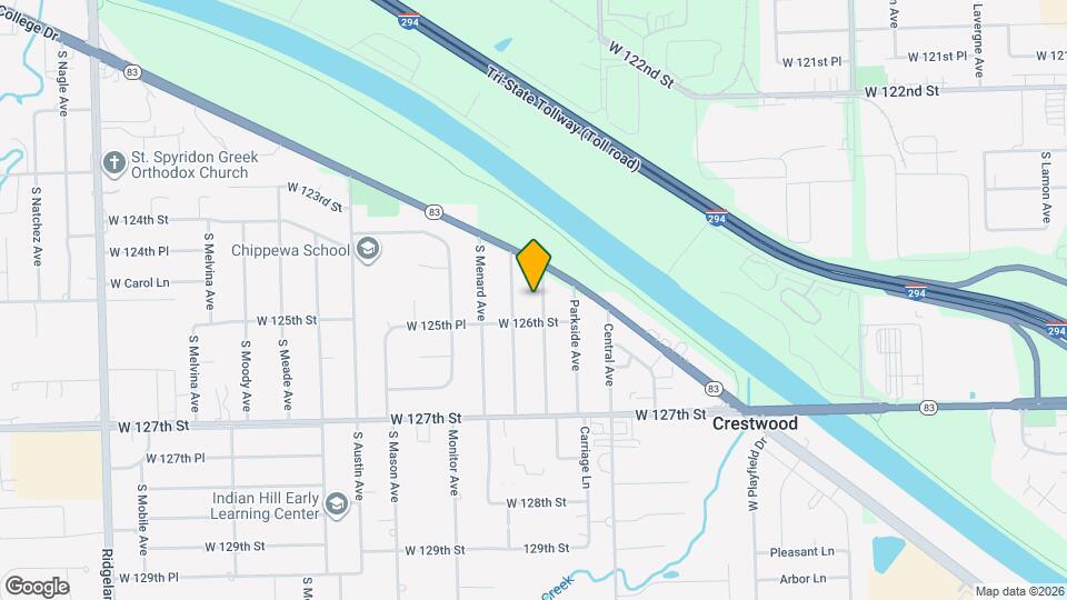 12548 S Major Ave Map and Location Details