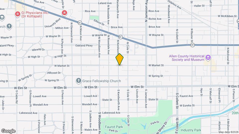 1139 W Market St Map and Location Details