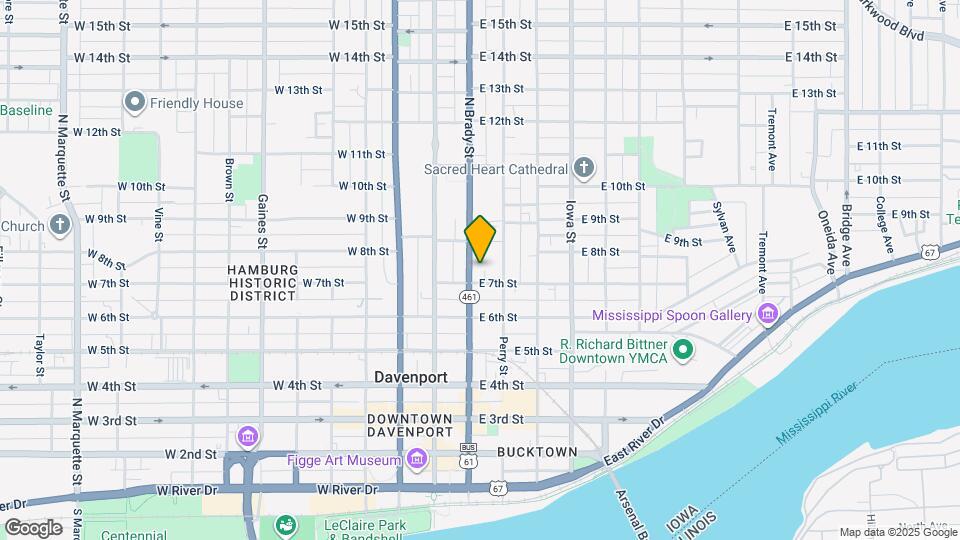 707 N Brady St Map and Location Details