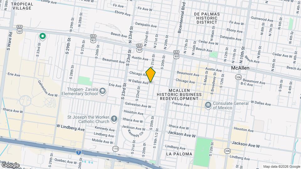 401 S 21st St, Unit 1 Map and Location Details