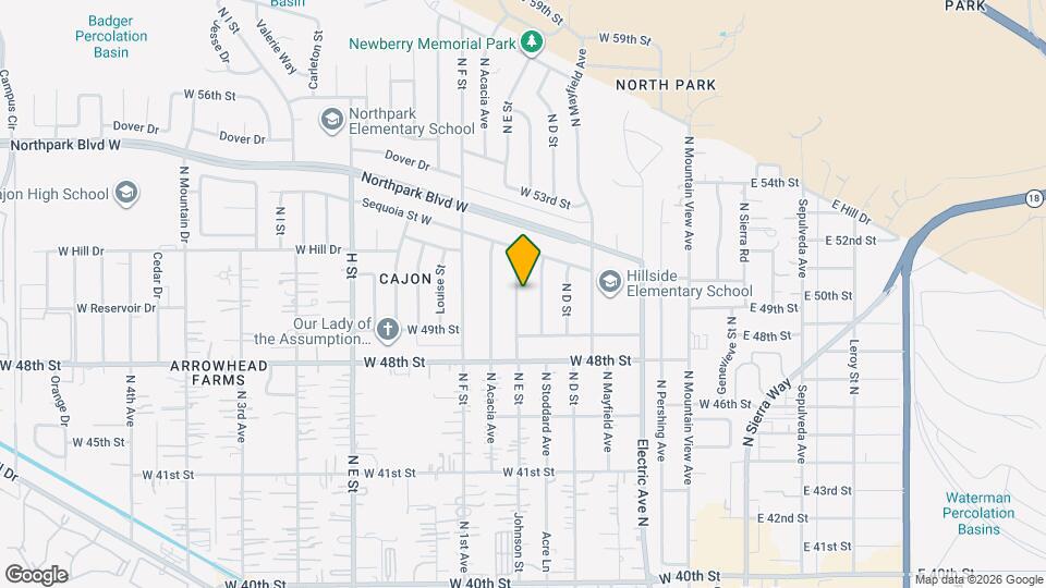 4975 N E St, Unit CommonBeverly302-4(PrivateRoom) Map and Location Details