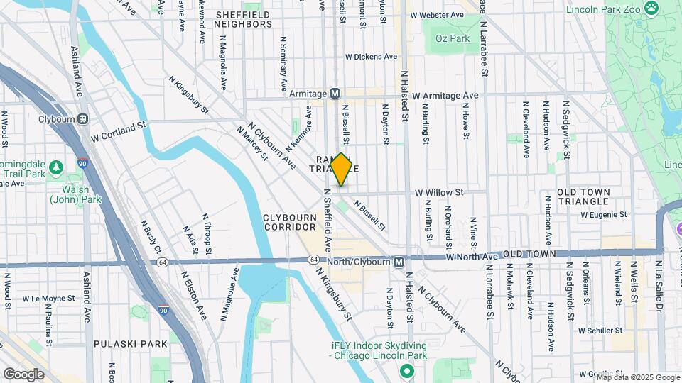 938 W Willow St Map and Location Details