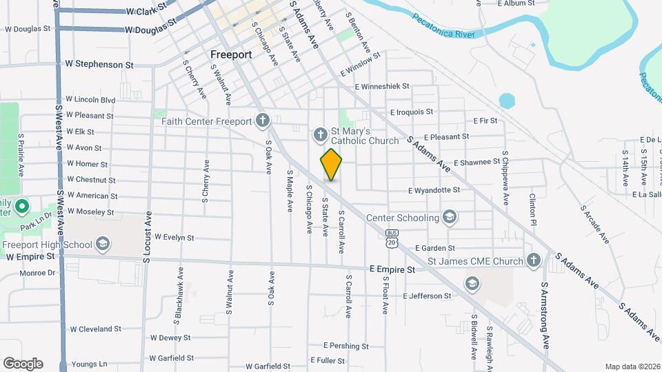 943 S Galena Ave Map and Location Details